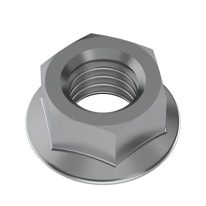14M7296: Hexagonal Flange Nut, M10