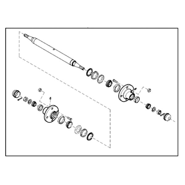 BW14521: Dual Wing Wheel Spindle and Hub Attachment