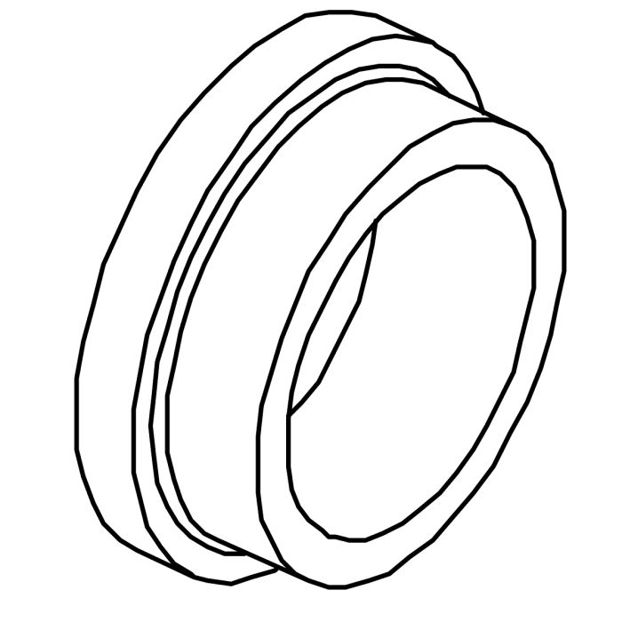 N283293: Cylindrical Flanged Alloy Bushing