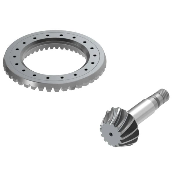 YZ120769: Differential Spiral Bevel Gear with Shaft, Ratio 5.143:1