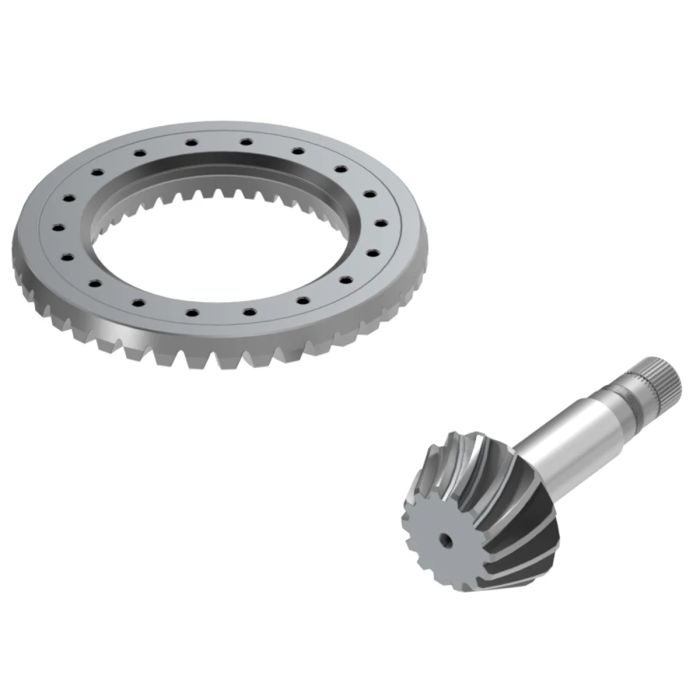 YZ120769: Differential Spiral Bevel Gear with Shaft, Ratio 5.143:1